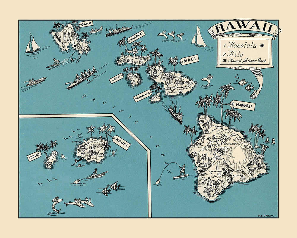 Hawaii Pictorial Map