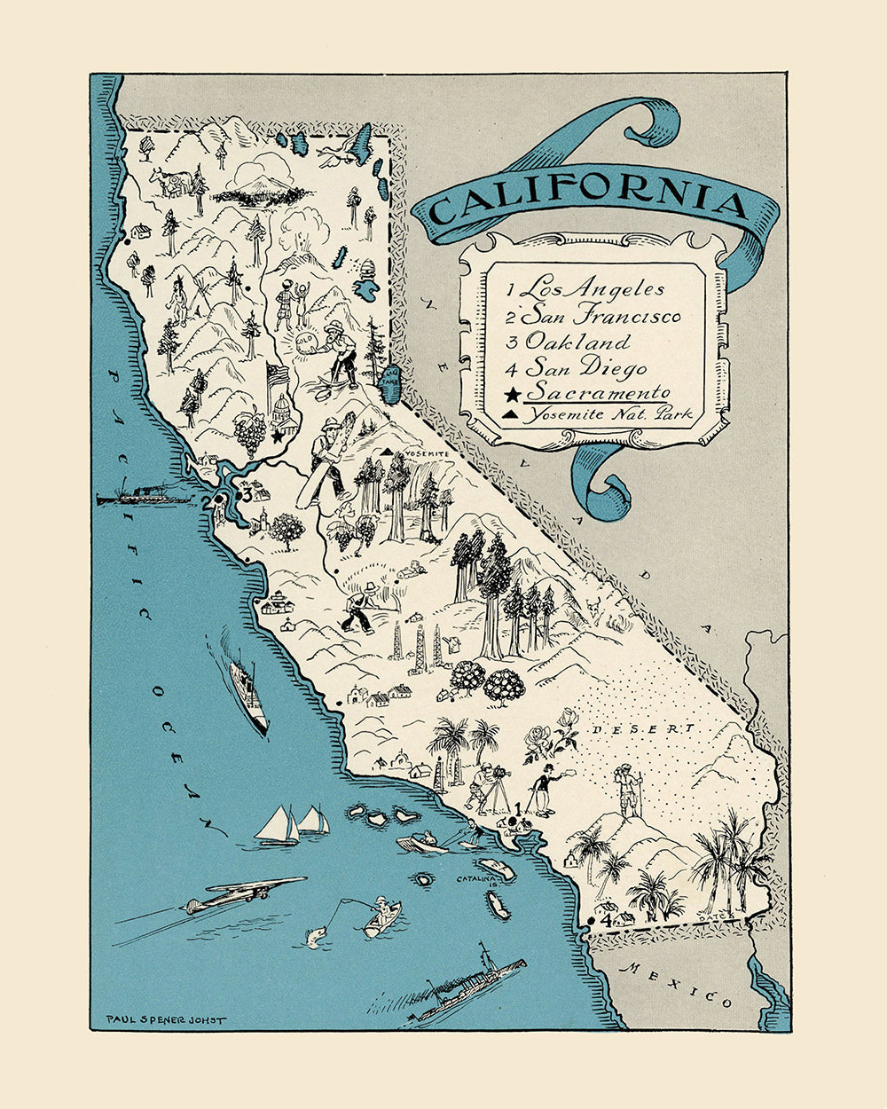 California Pictorial Map