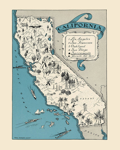 California Pictorial Map