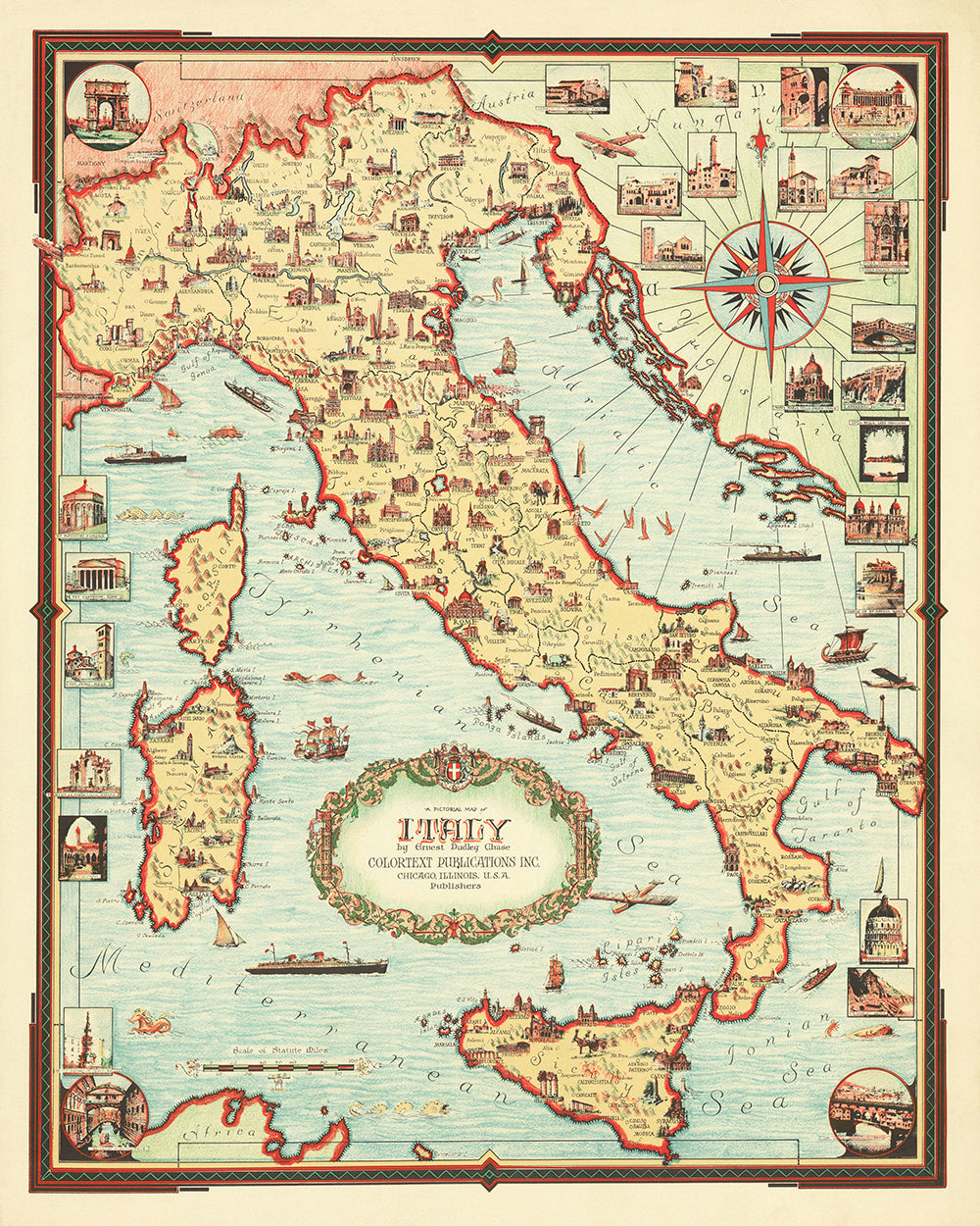 Italy Pictorial Map