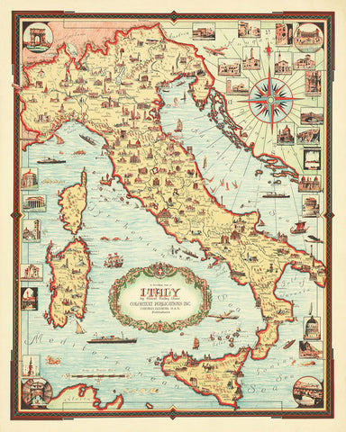 Italy Pictorial Map